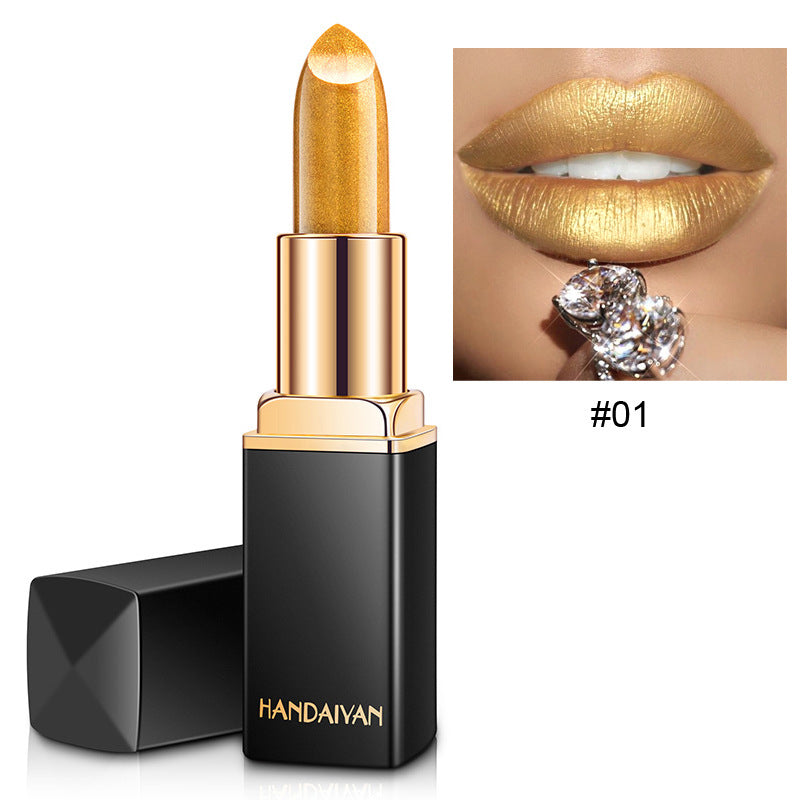 Shiny Metallic Lipstick Pearlescent Color Temperature Change Lipstick Gilt Lipstick - NJPH Best Selling 