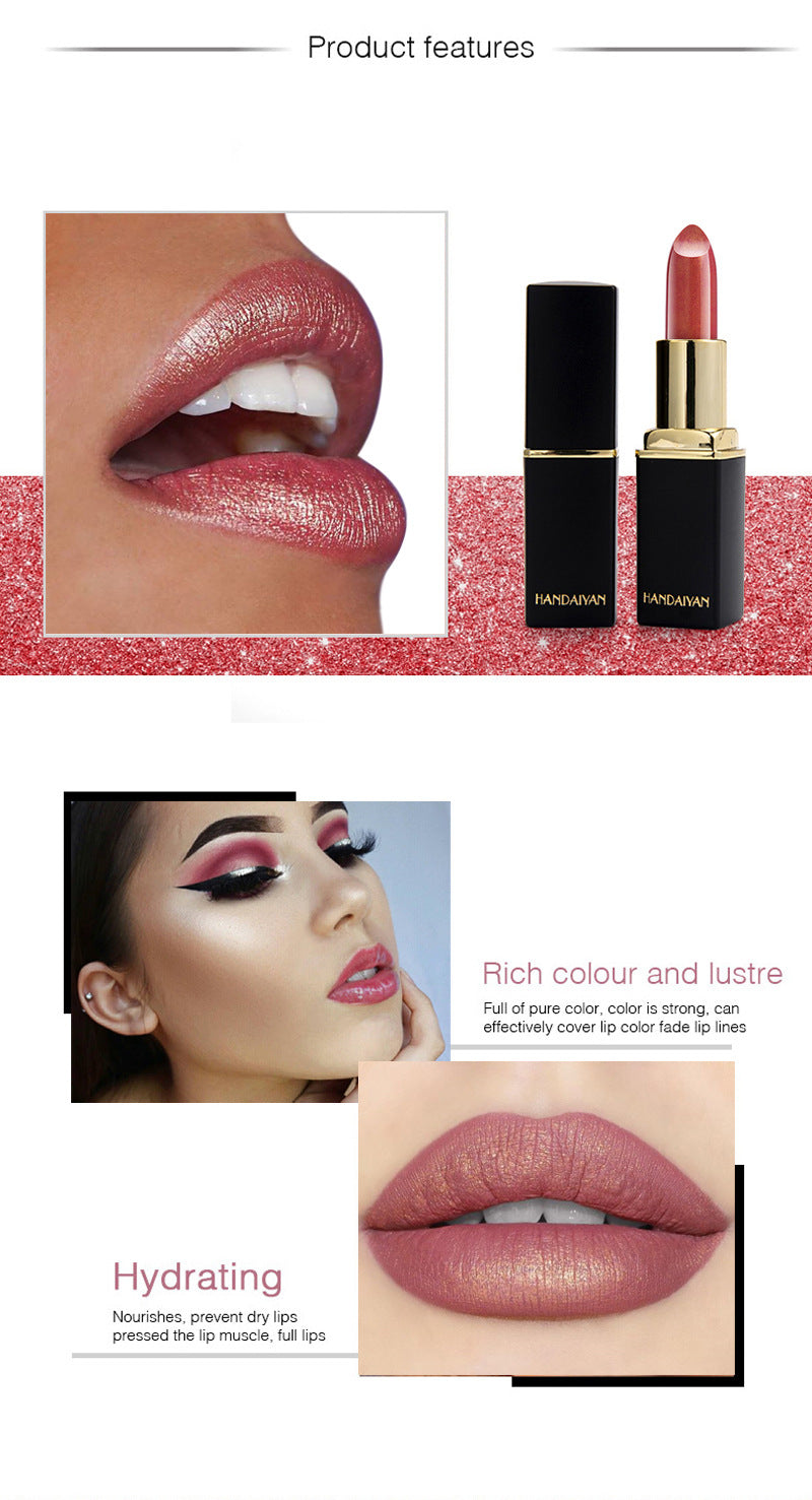 Shiny Metallic Lipstick Pearlescent Color Temperature Change Lipstick Gilt Lipstick - NJPH Best Selling 