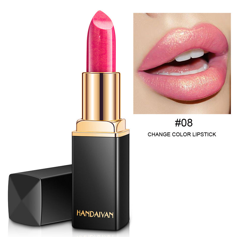 Shiny Metallic Lipstick Pearlescent Color Temperature Change Lipstick Gilt Lipstick - NJPH Best Selling 