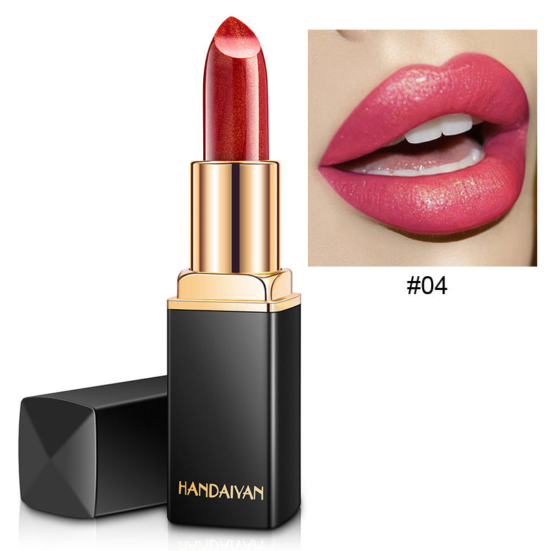 Shiny Metallic Lipstick Pearlescent Color Temperature Change Lipstick Gilt Lipstick - NJPH Best Selling 