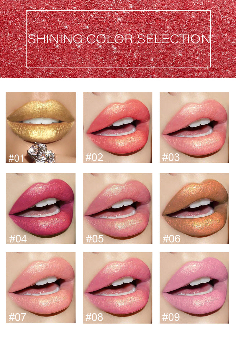 Shiny Metallic Lipstick Pearlescent Color Temperature Change Lipstick Gilt Lipstick - NJPH Best Selling 