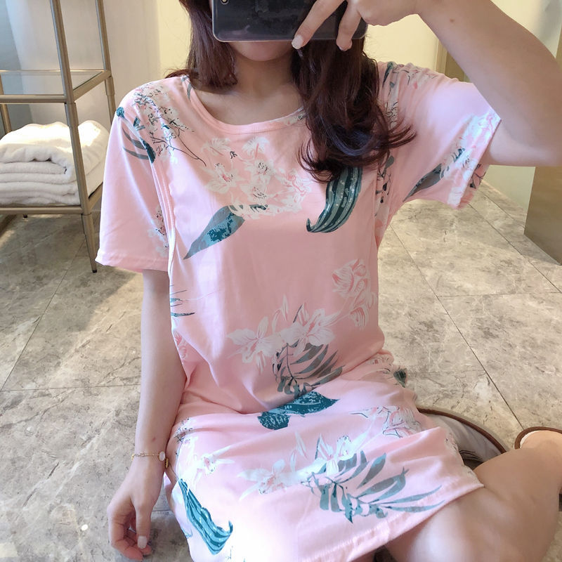 Spring And Summer Confinement Clothing Cartoon Breastfeeding Dress Nursing Clothing Pregnant Women Pajamas Postpartum Outing Hot Mom Large Size Dress - NJPH Best Selling 