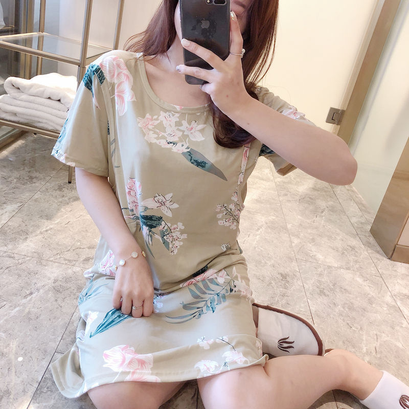 Spring And Summer Confinement Clothing Cartoon Breastfeeding Dress Nursing Clothing Pregnant Women Pajamas Postpartum Outing Hot Mom Large Size Dress - NJPH Best Selling 