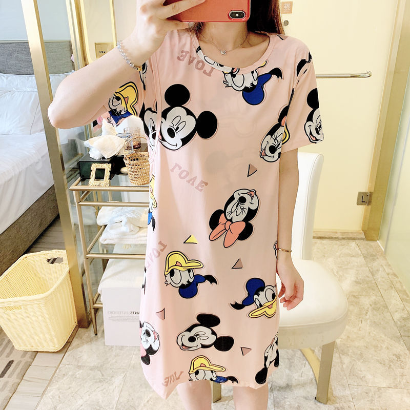 Spring And Summer Confinement Clothing Cartoon Breastfeeding Dress Nursing Clothing Pregnant Women Pajamas Postpartum Outing Hot Mom Large Size Dress - NJPH Best Selling 