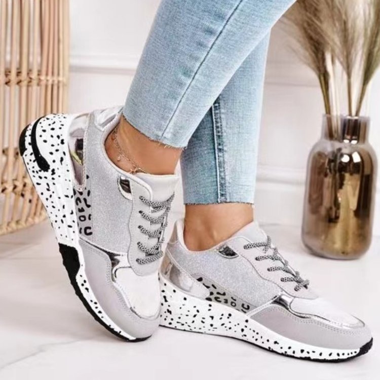 Sneakers Platform Wedge Heel Casual Shoes Lace-up Mesh Sneakers - NJPH Best Selling 