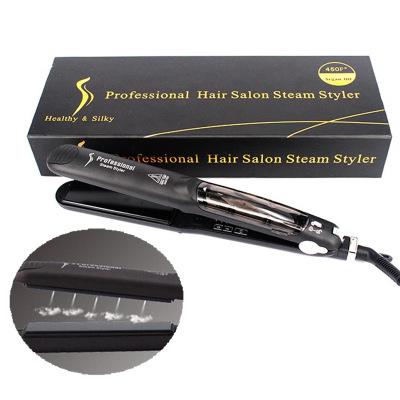 Steam Function Flat Iron Tourmaline Ceramic Vapor Professional Hair Straightener with Argan Oil Infusion Straightening Irons - NJPH Best Selling 