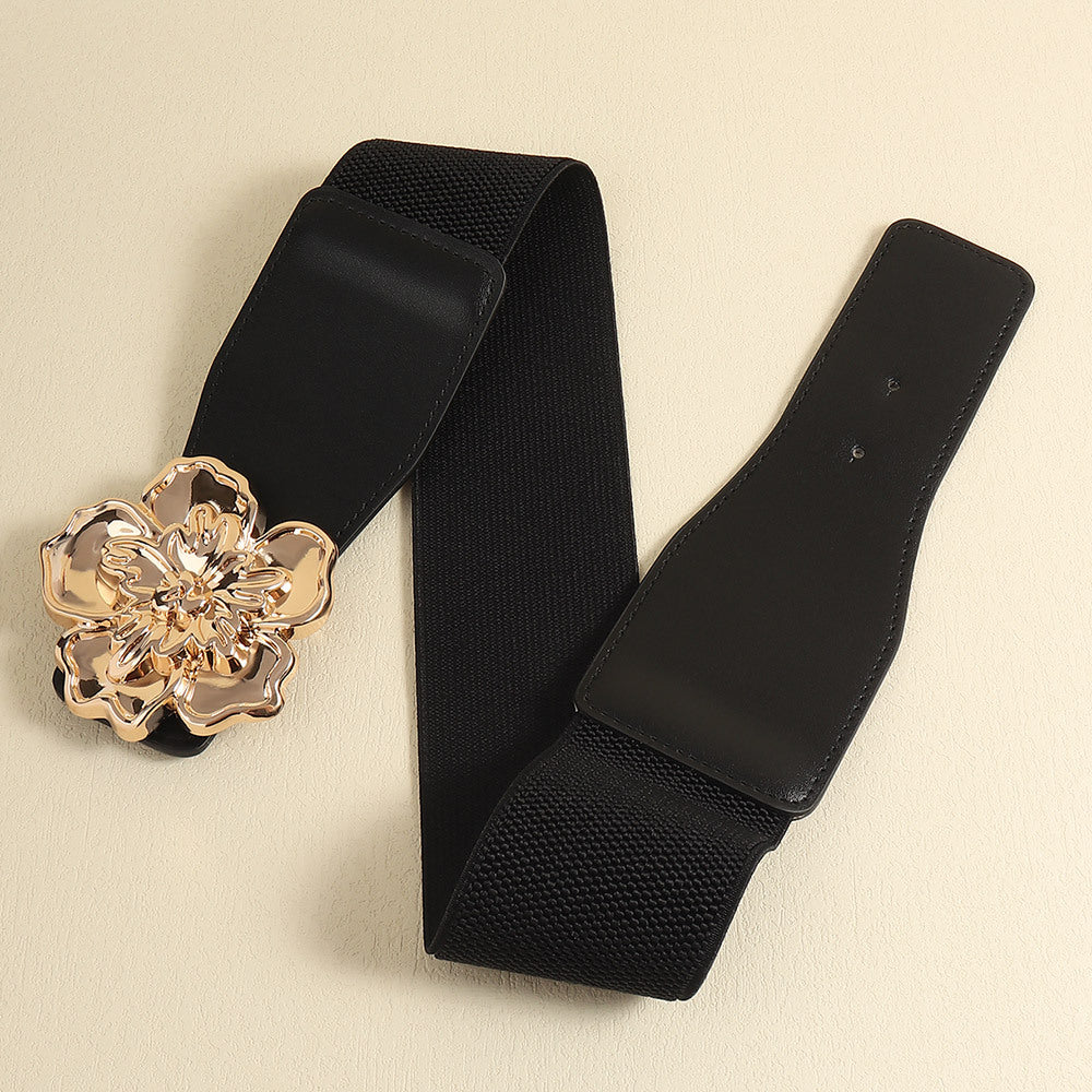 Flower Alloy Buckle Elastic Belt - NJPH Best Selling 