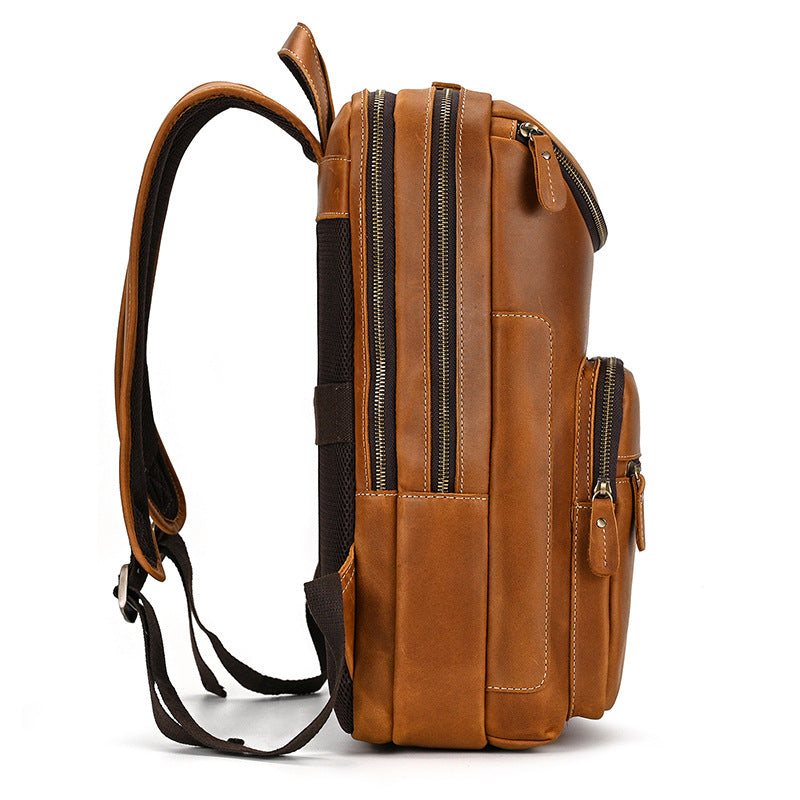 Leather Backpack Vintage Backpack Men's Cowhide - NJPH Best Selling 