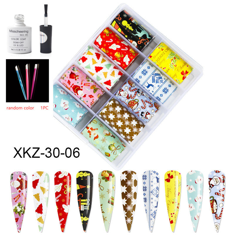 Nail Art Transfer Foils Set Of 12 - NJPH Best Selling 