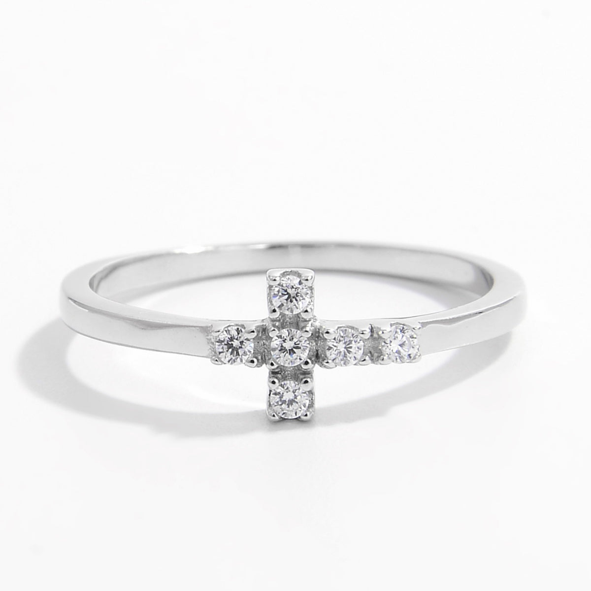 925 Sterling Silver Zircon Cross Ring - NJPH Best Selling 