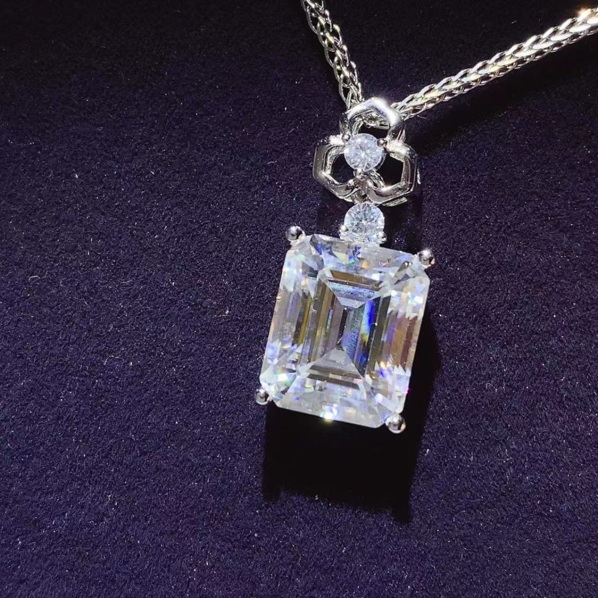 5 Carat Moissanite 925 Sterling Silver Necklace - NJPH Best Selling 