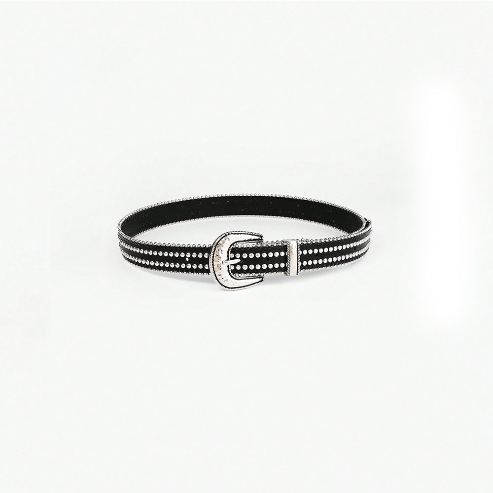 Studded Rhinestone PU Leather Belt - NJPH Best Selling 