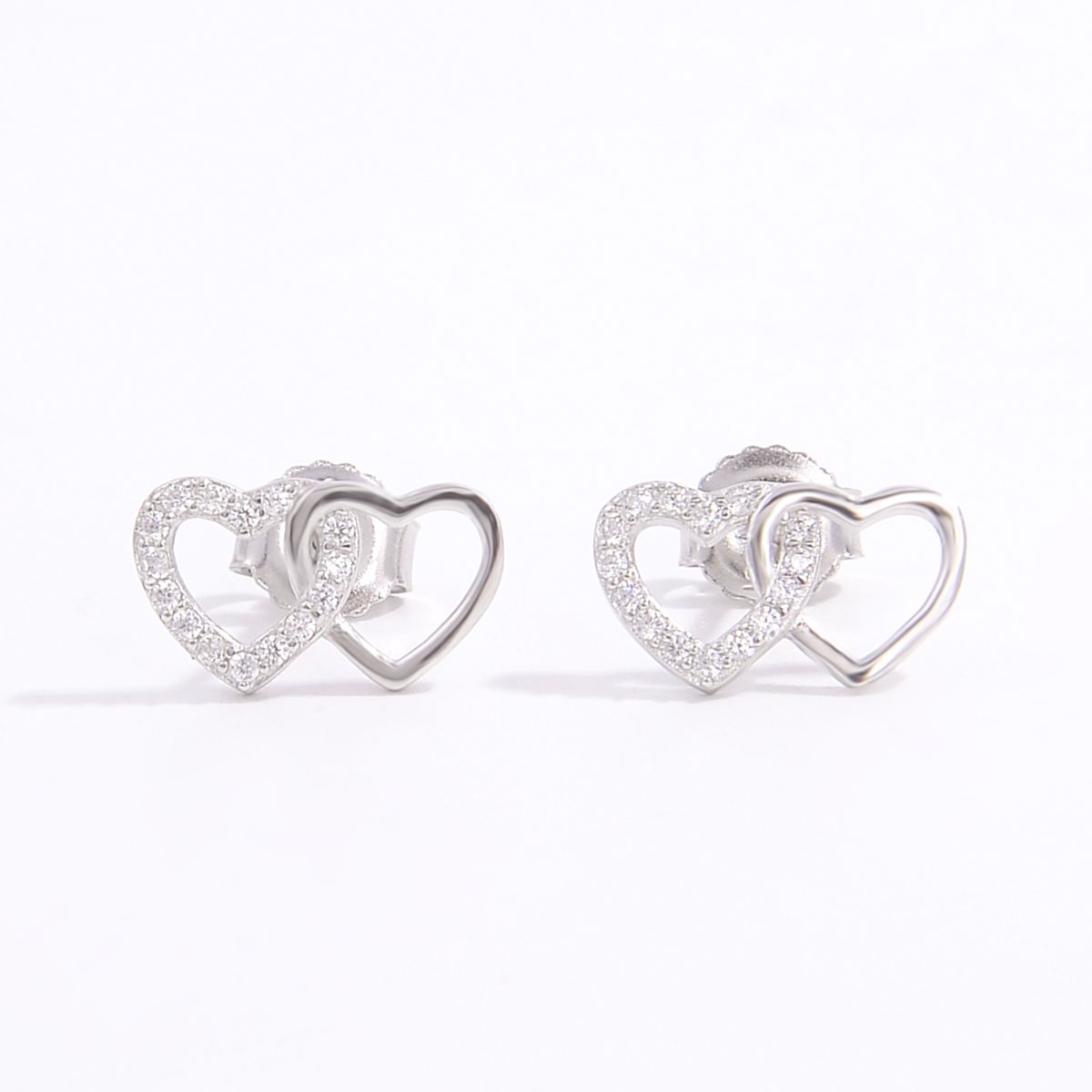 925 Sterling Silver Zircon Heart Earrings - NJPH Best Selling 