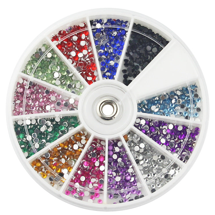 Diamond fake nails domestic rhinestones 12 colors - NJPH Best Selling 