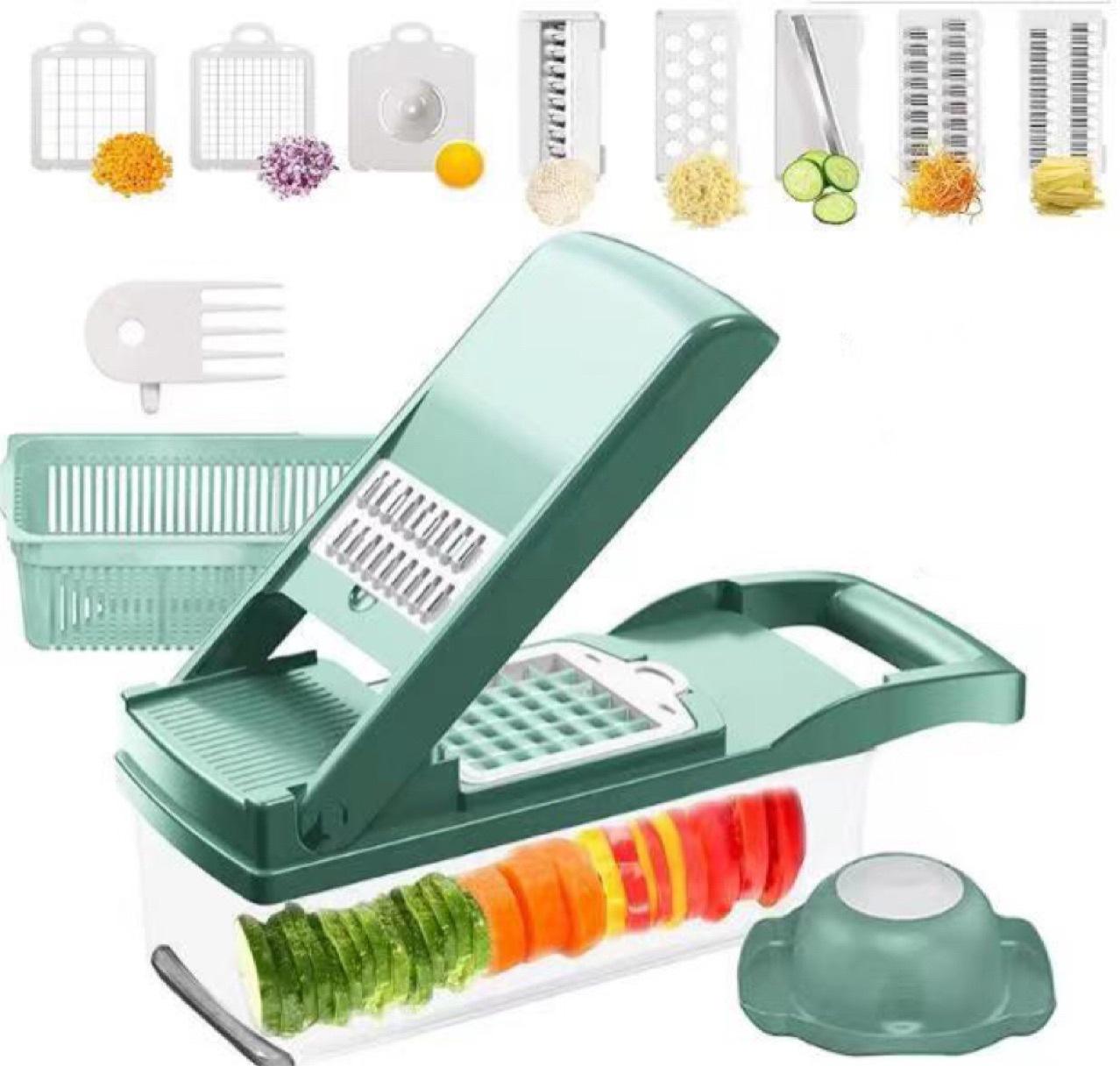 12 In 1 Manual Vegetable Chopper Kitchen Gadgets Food Chopper Onion Cutter Vegetable Slicer - NJPH Best Selling 