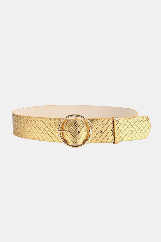 PU Leather Circle Shape Buckle Belt - NJPH Best Selling 