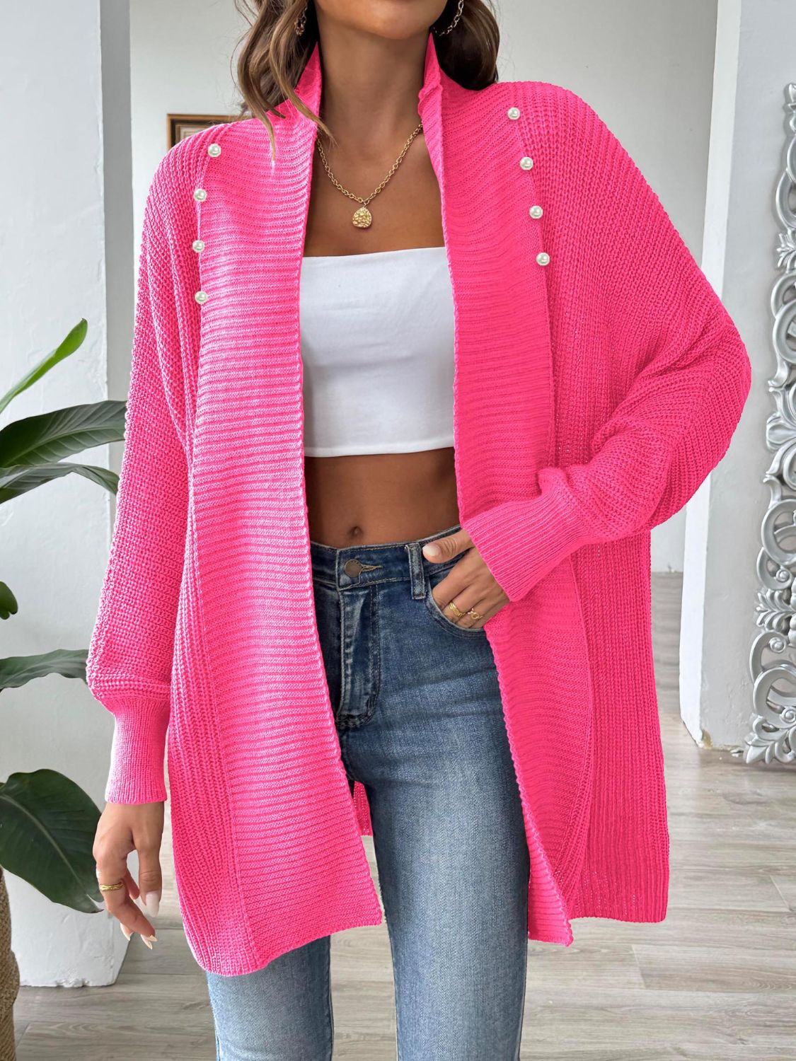 Open Front Long Sleeve Cardigan - NJPH Best Selling 