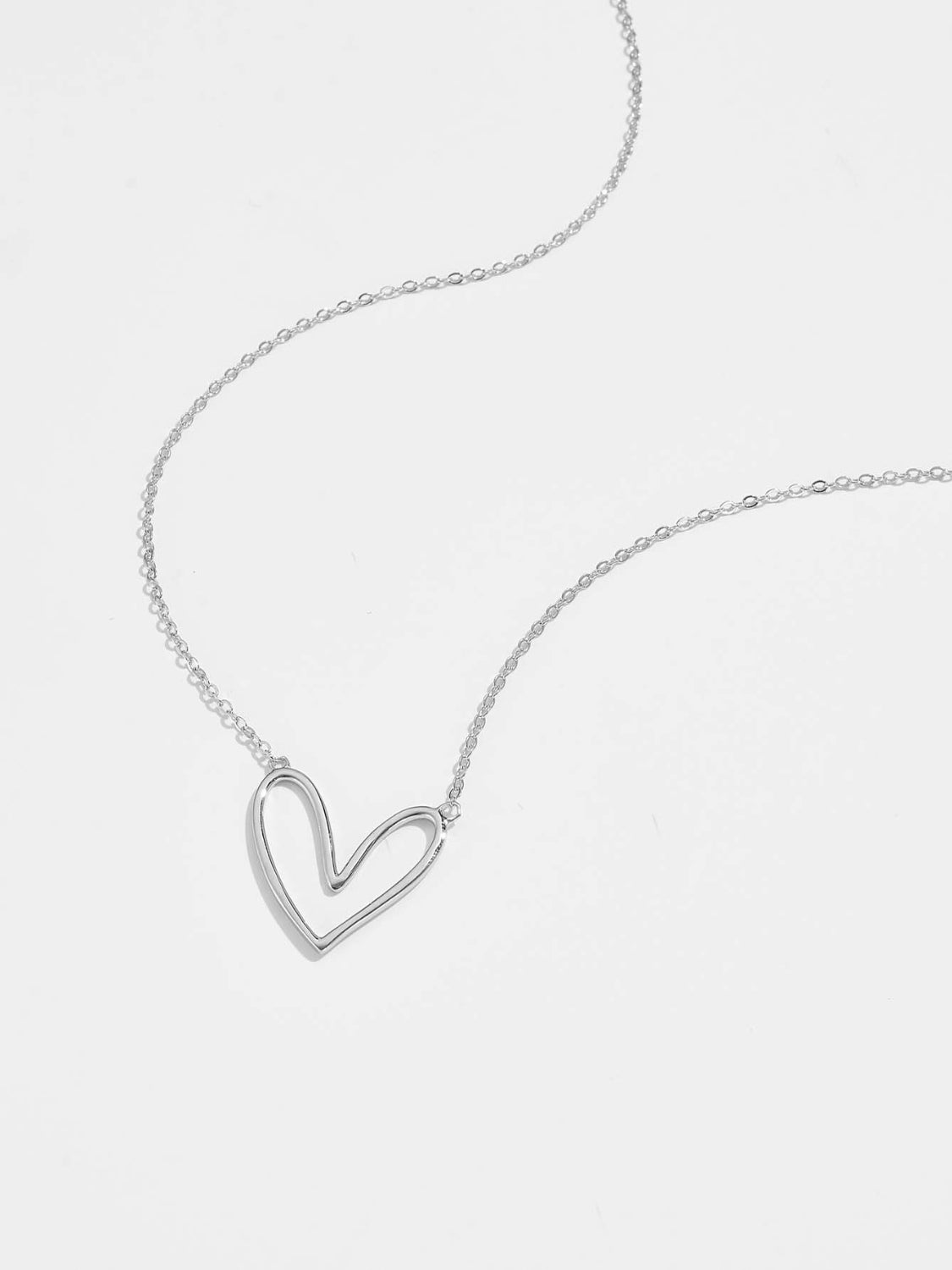 925 Sterling Silver Heart Pendant Necklace - NJPH Best Selling 