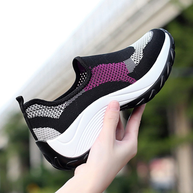 Women Casual Shoes Thick Sole Slip On Tenis Sneakers Comfortable Female Outdoor Climbing Hiking Shoes - NJPH Best Selling 