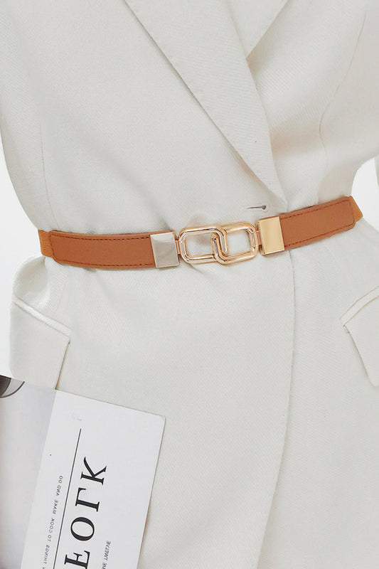 Geometric Double Buckle Elastic Belt - NJPH Best Selling 