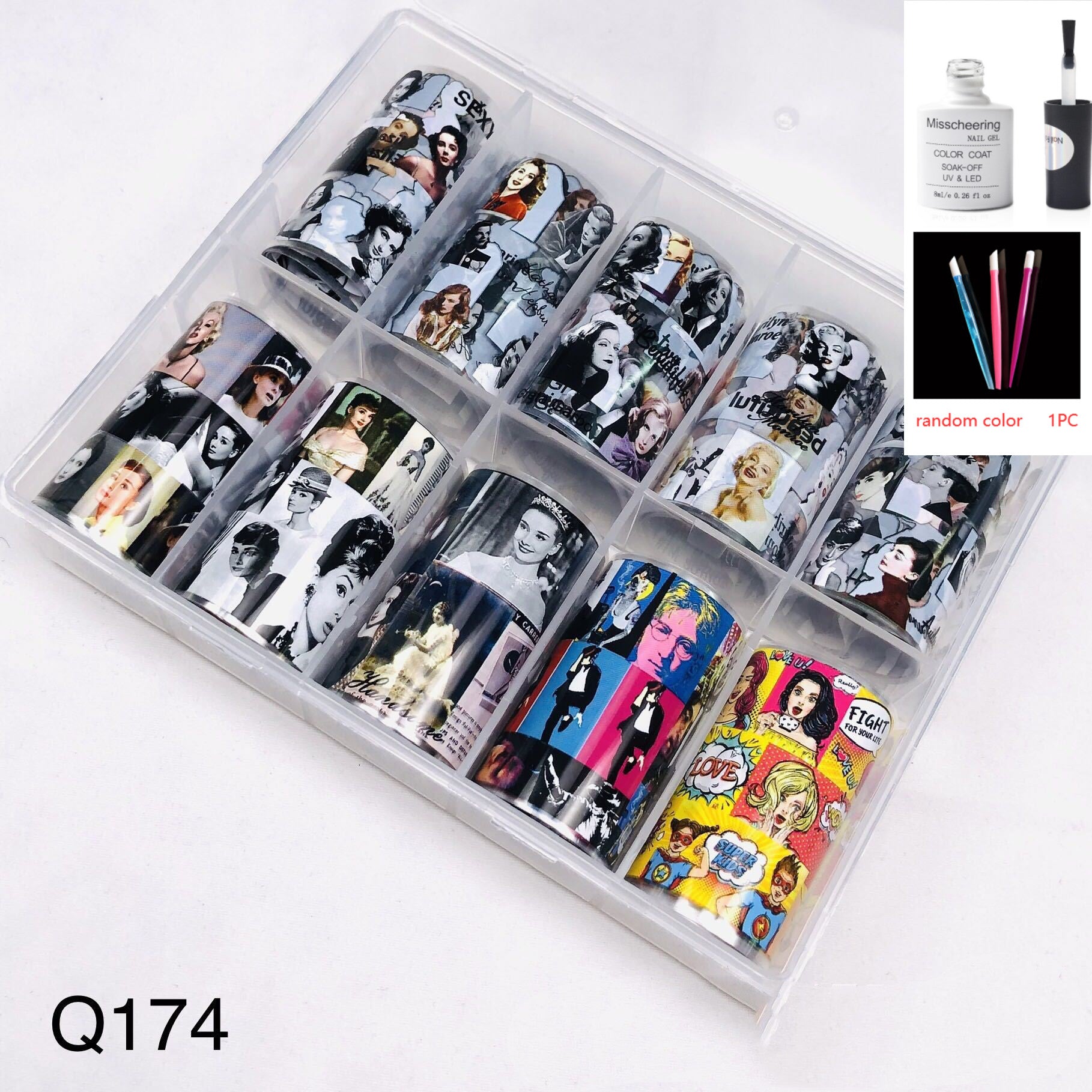 Nail Art Transfer Foils Set Of 12 - NJPH Best Selling 