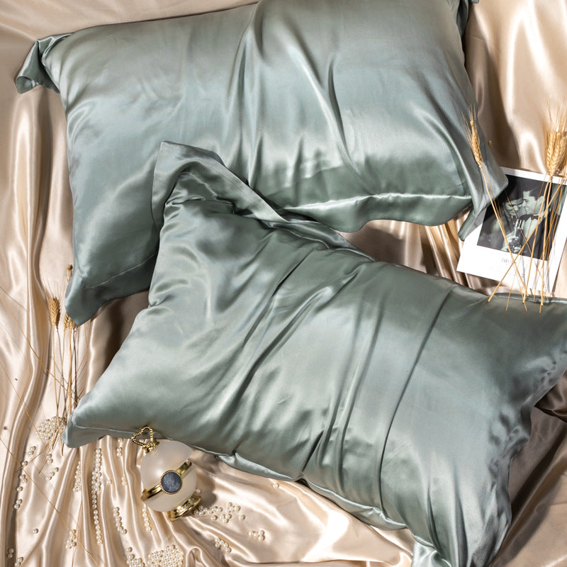 Solid Color Thick Silk Double-sided Silk Pillowcase - NJPH Best Selling 