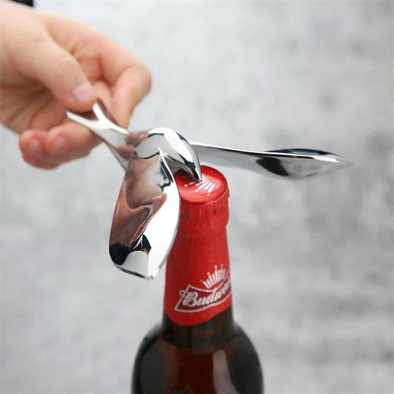 Kicthen Gadgets Flying Bird Bottle Opener Multifunctional Zinc Alloy Beer Cap Opener Creative Flipper Balanced Bird Metal Wine Opener - NJPH Best Selling 