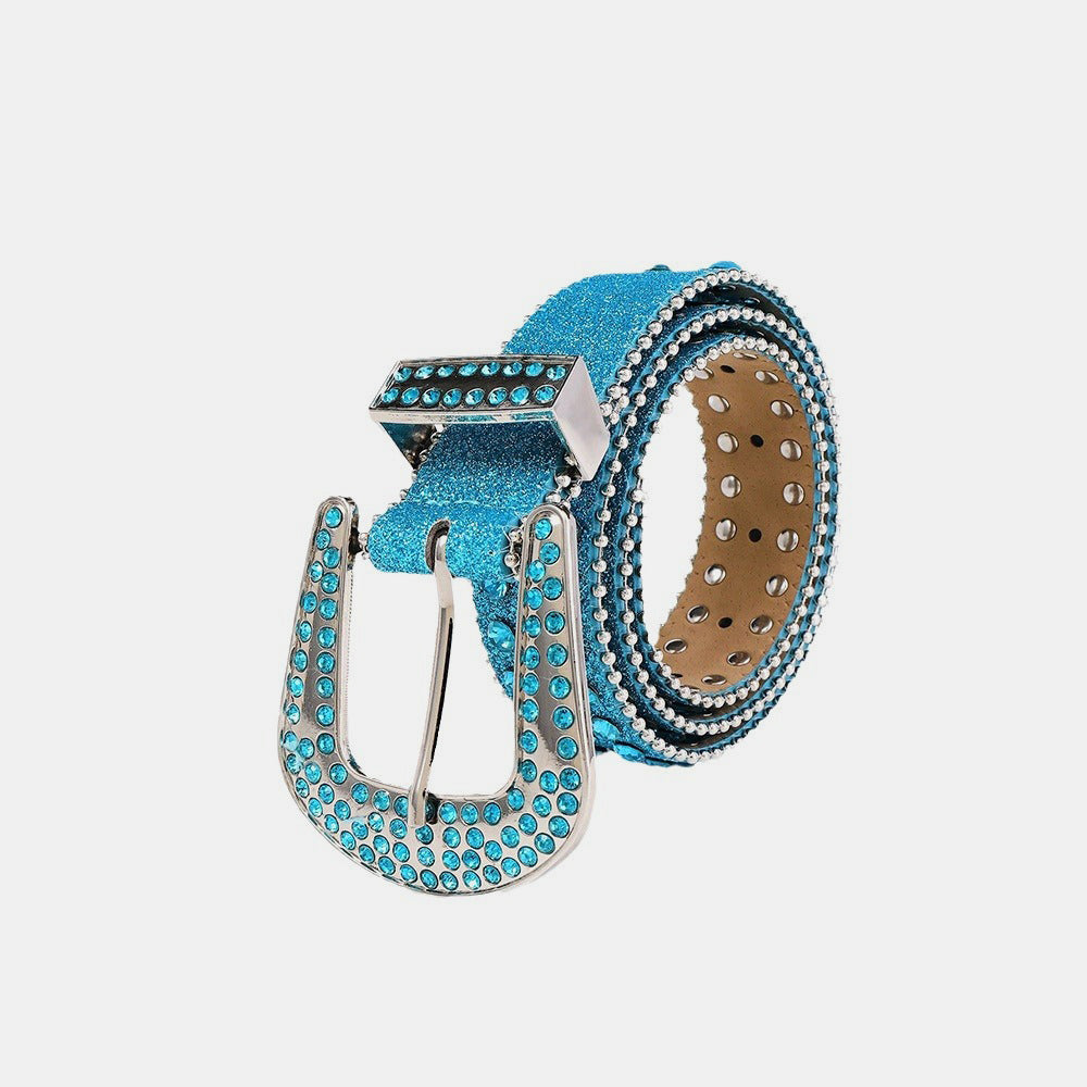 Rhinestone PU Leather Belt - NJPH Best Selling 