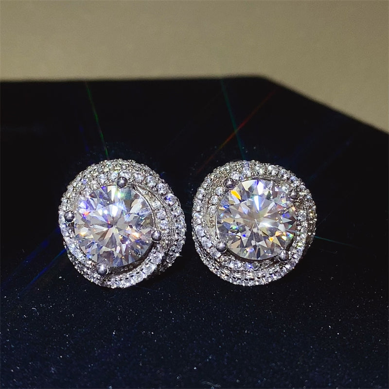 6 Carat Moissanite 925 Sterling Silver Earrings - NJPH Best Selling 