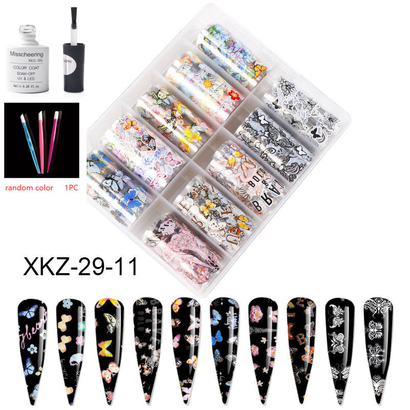 Nail Art Transfer Foils Set Of 12 - NJPH Best Selling 