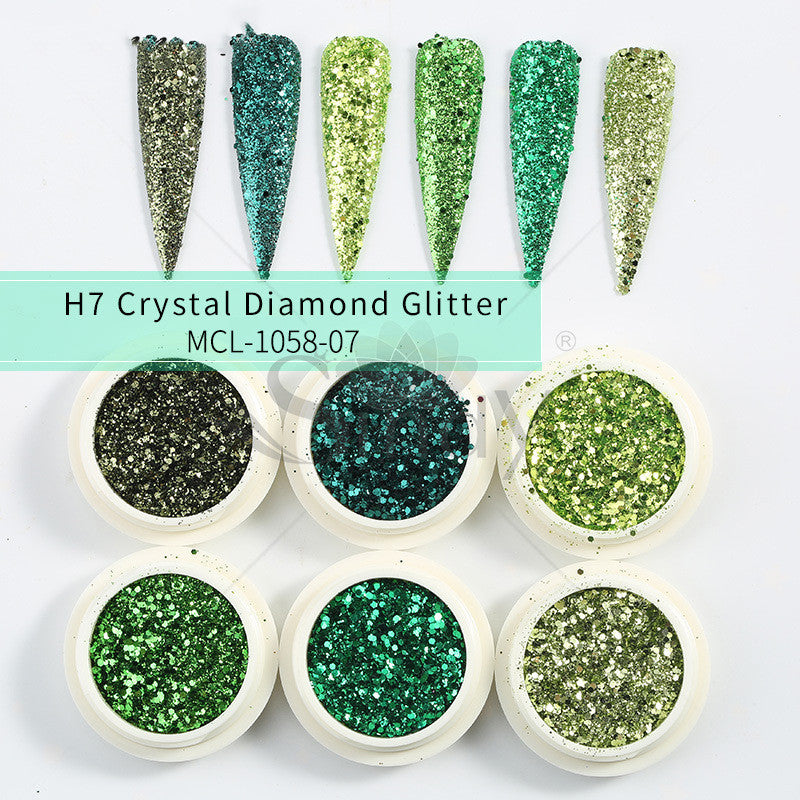 Glitter Set Mermaid Aurora Nail Powder - NJPH Best Selling 