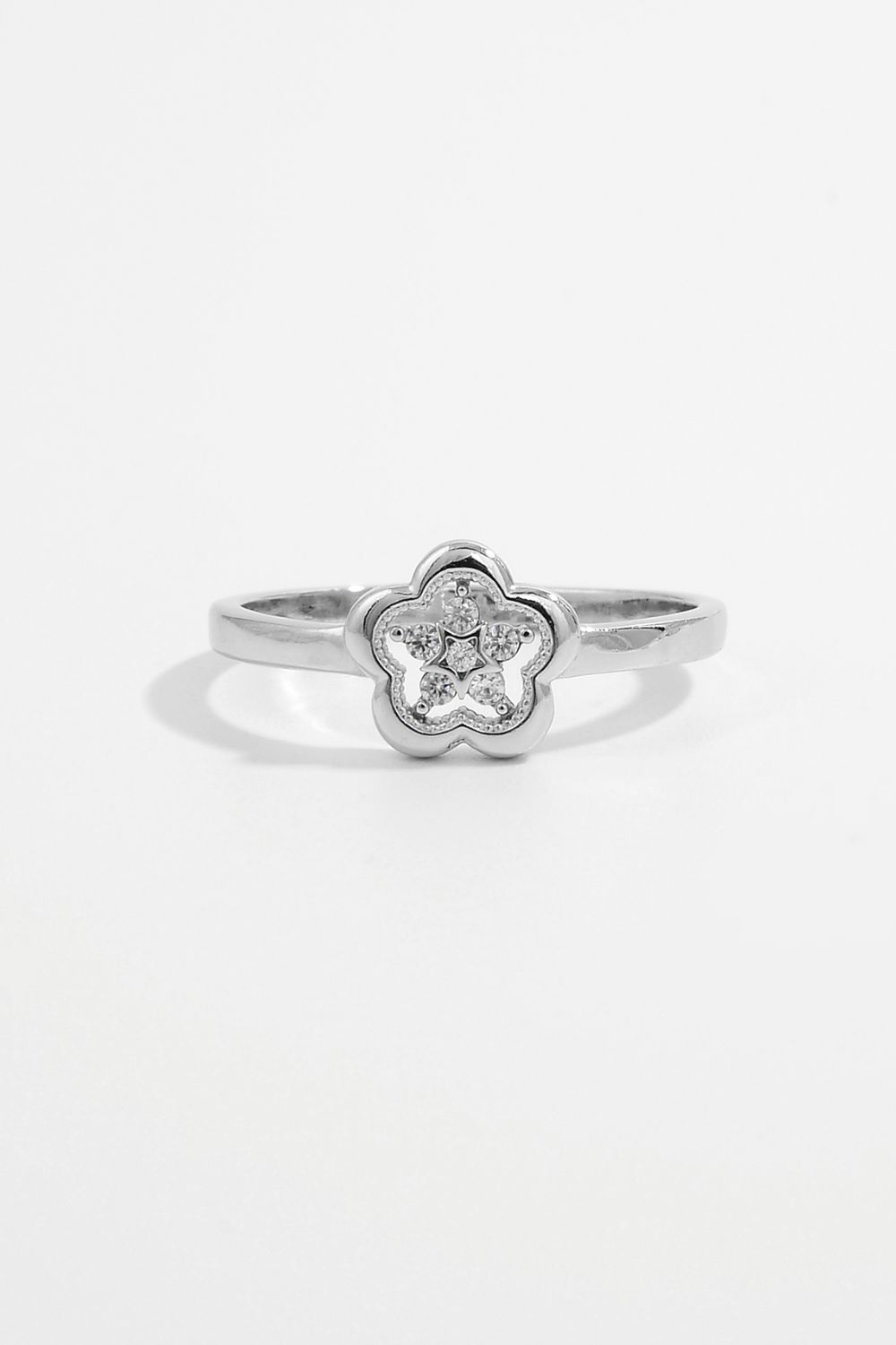 925 Sterling Silver Zircon Flower Ring - NJPH Best Selling 