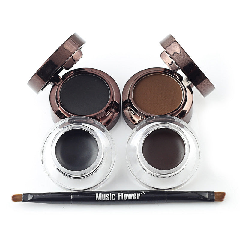 Music Flower Brown Black Gel Eyeliner Eyebrow Powder - NJPH Best Selling 