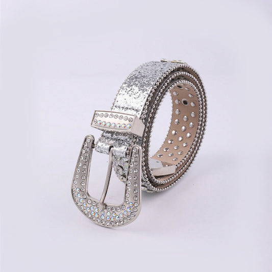 PU Leather Rhinestone Belt - NJPH Best Selling 