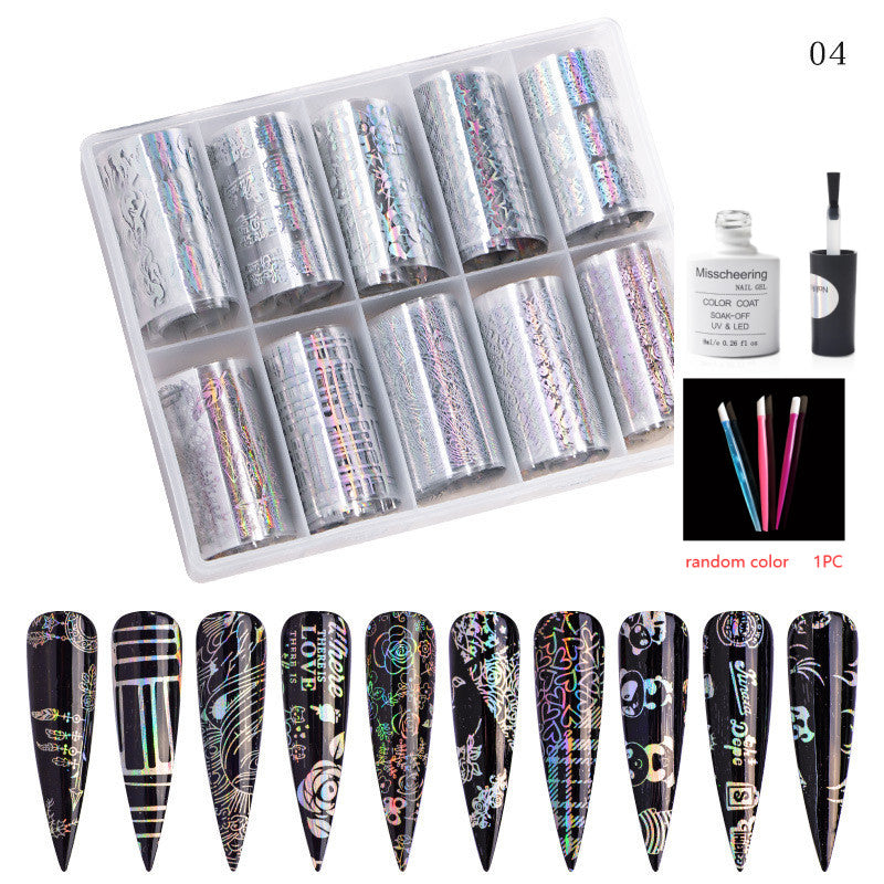 Nail Art Transfer Foils Set Of 12 - NJPH Best Selling 