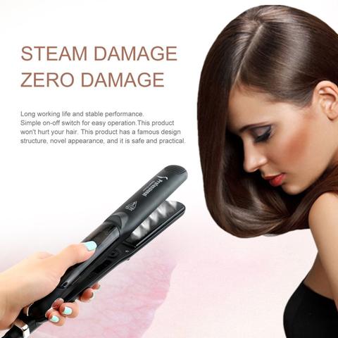 Steam Function Flat Iron Tourmaline Ceramic Vapor Professional Hair Straightener with Argan Oil Infusion Straightening Irons - NJPH Best Selling 