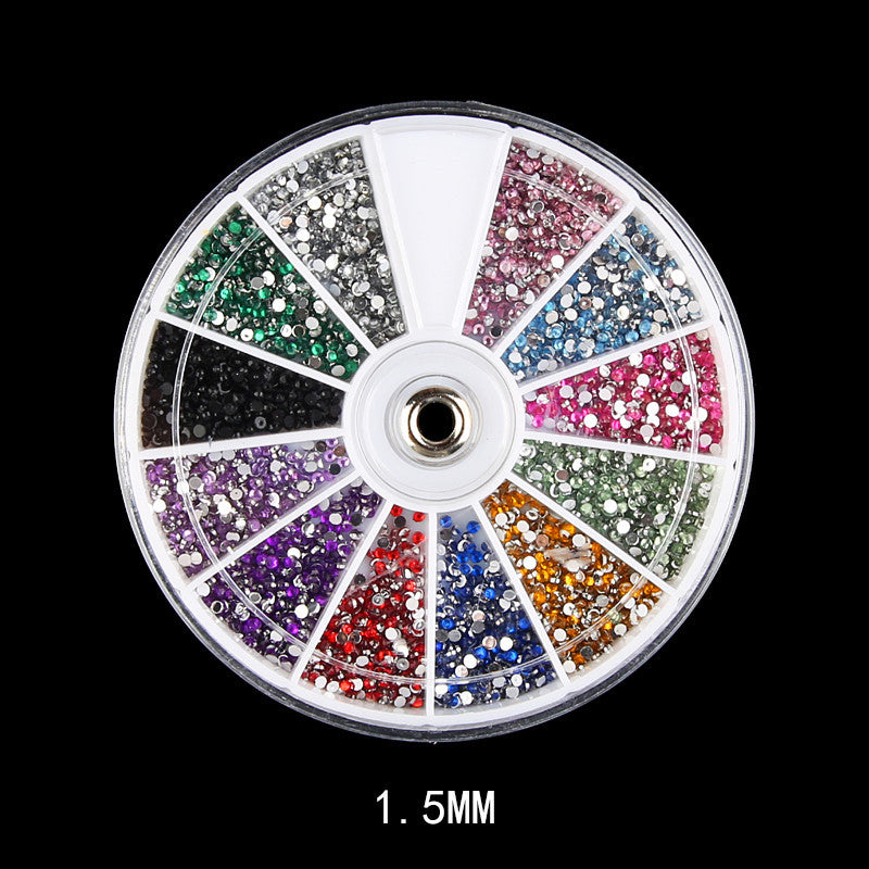 Diamond fake nails domestic rhinestones 12 colors - NJPH Best Selling 