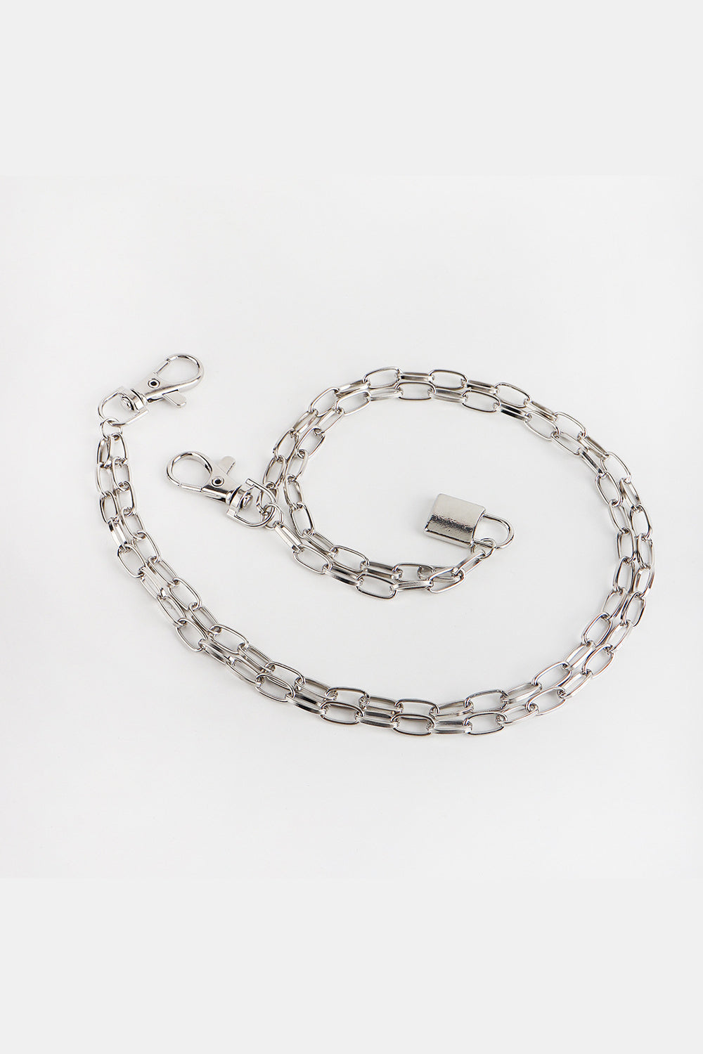 Double Layered Iron Chain Belt with Lock Charm - NJPH Best Selling 