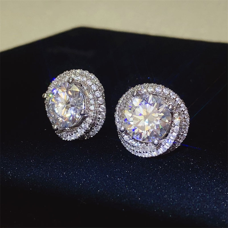 6 Carat Moissanite 925 Sterling Silver Earrings - NJPH Best Selling 