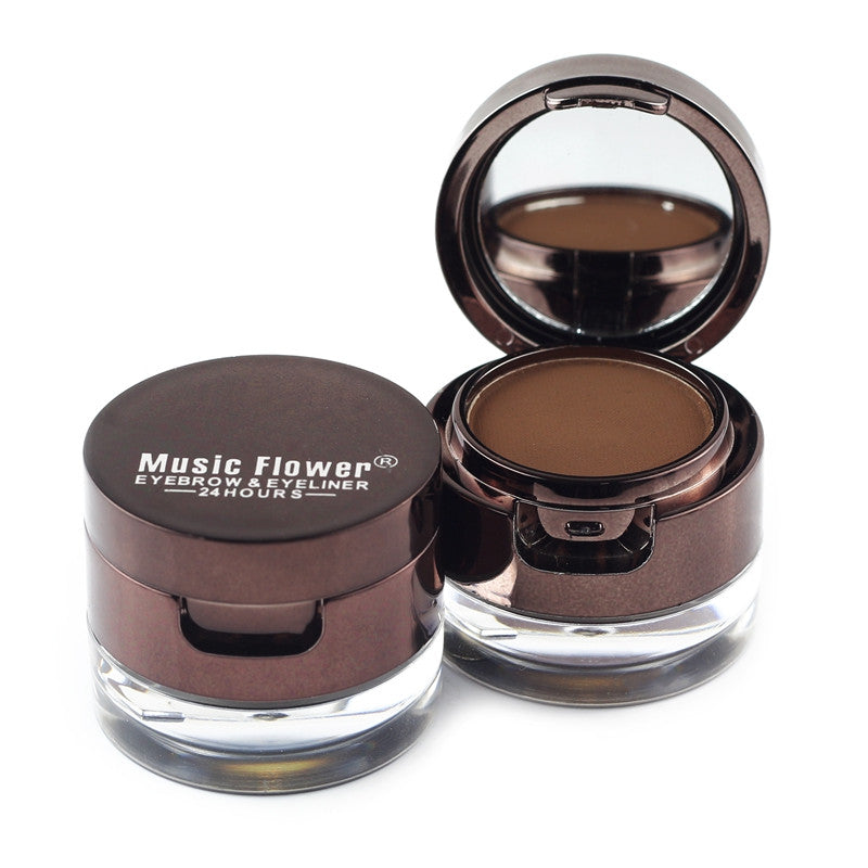 Music Flower Brown Black Gel Eyeliner Eyebrow Powder - NJPH Best Selling 