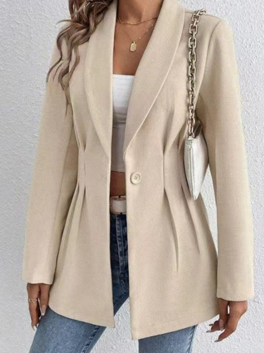 One Button Long Sleeve Blazer - NJPH Best Selling 