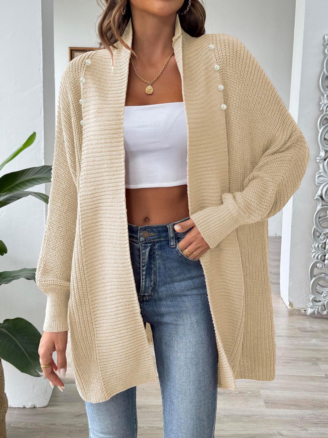 Open Front Long Sleeve Cardigan - NJPH Best Selling 