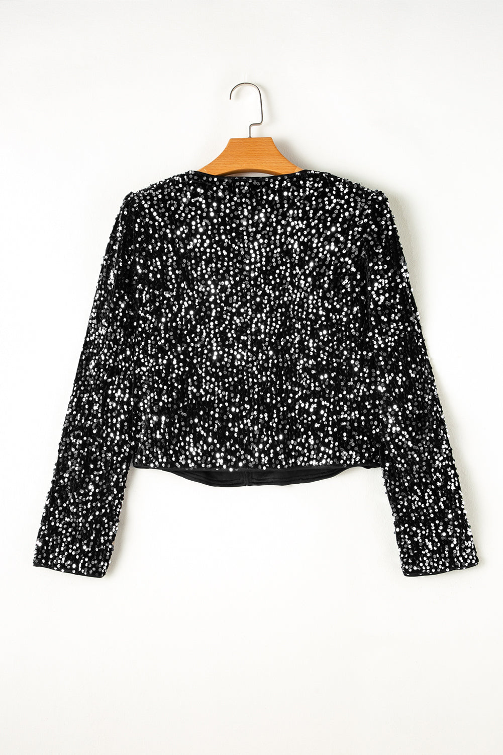 Sequin Open Front Long Sleeve Jacket - NJPH Best Selling 