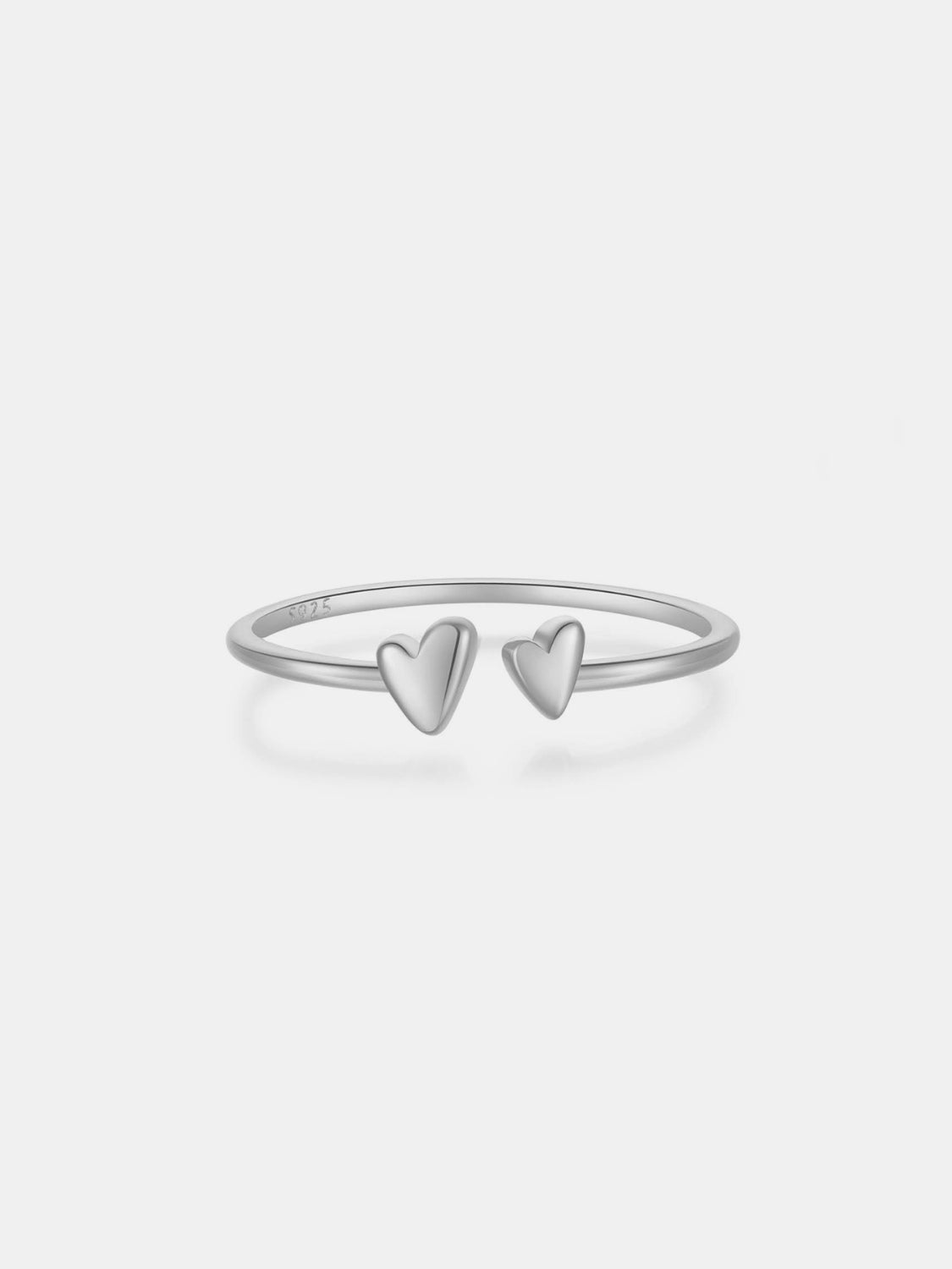 925 Sterling Silver Heart Open Ring - NJPH Best Selling 