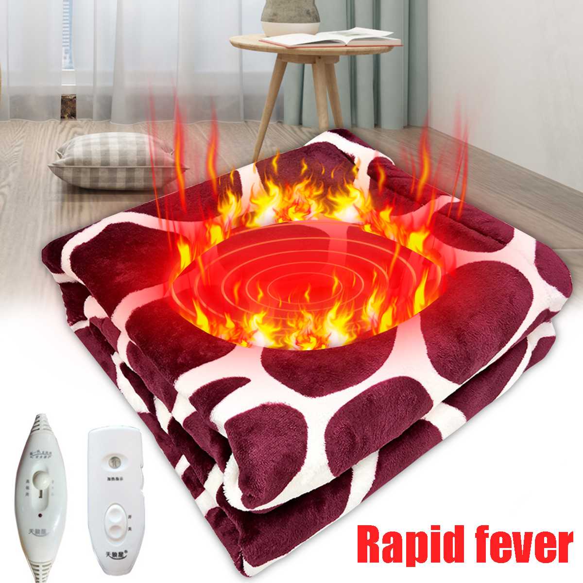 Electric Blanket Body Warmer Winter Single Heated Blanket Thermostat Electric Heating Blanket Carpet Household Beds Heaters Pad - NJPH Best Selling 