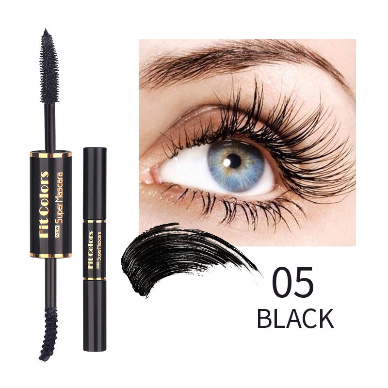 Double-headed Color Mascara Thick Curl More Than Waterproof Not Smudge White Eyebrow Dyeing - NJPH Best Selling 