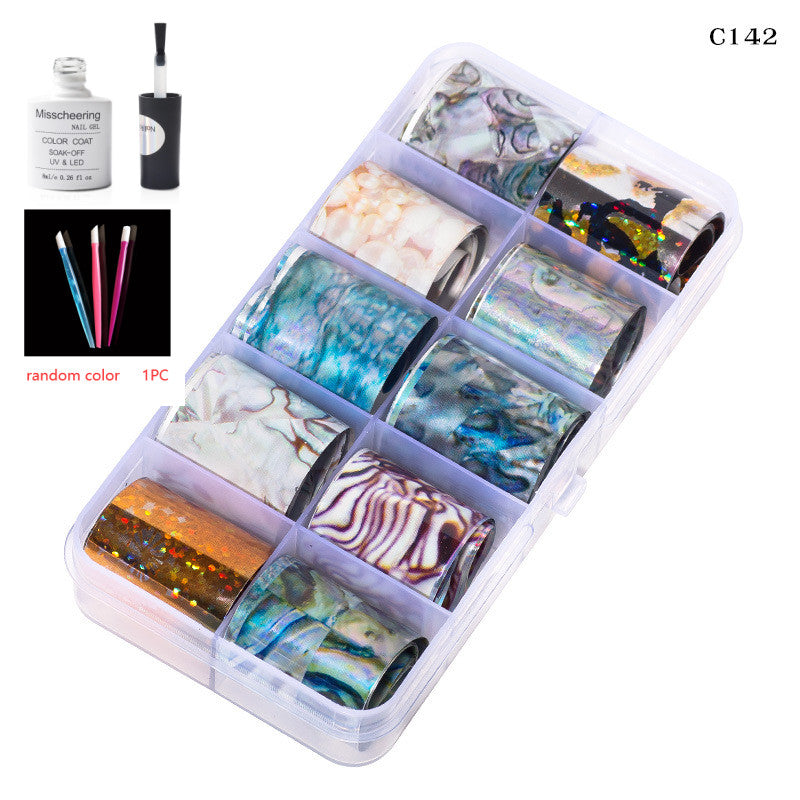 Nail Art Transfer Foils Set Of 12 - NJPH Best Selling 