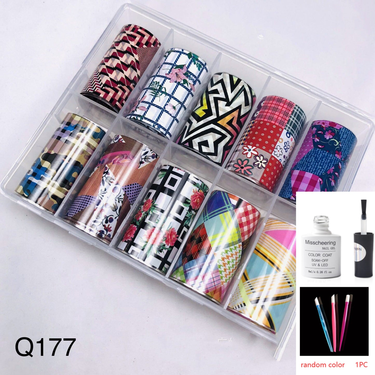 Nail Art Transfer Foils Set Of 12 - NJPH Best Selling 