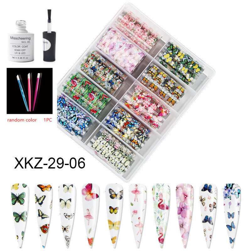 Nail Art Transfer Foils Set Of 12 - NJPH Best Selling 