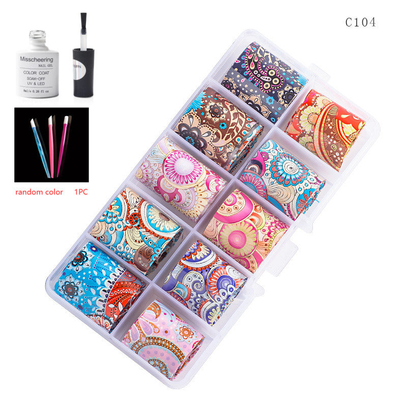 Nail Art Transfer Foils Set Of 12 - NJPH Best Selling 